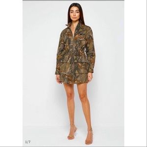 Camouflage jacket dress